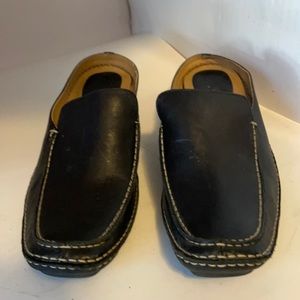 Me Too - Leather - Black - Slide On Heel Loafers - Size 7.5